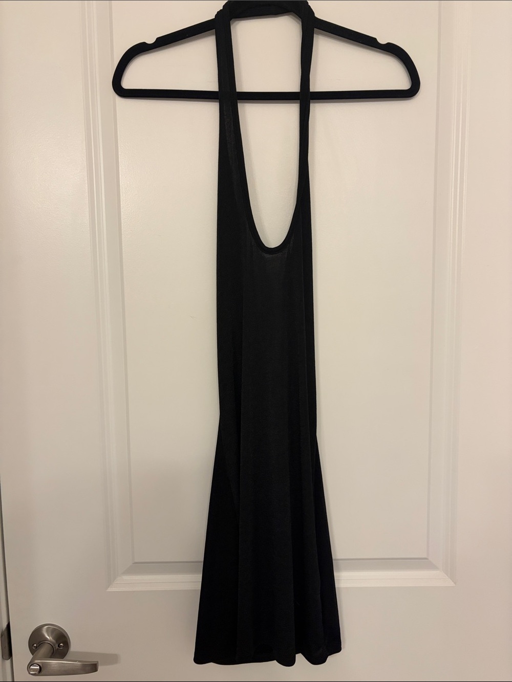 SHEIN Black Halter Flow Mini Dress